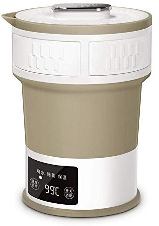 Bouilloire Électrique Bouilloire Pliante Bouilloire Électrique Compressée Voyage Portable Mini 0.6L@Jaune Present