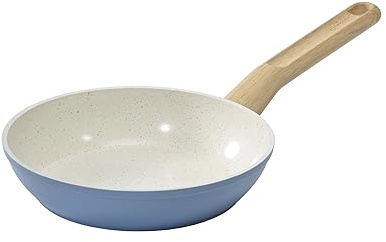 GoodCook Healthy Ceramic Titanium-Infused 8” Fry Pan, Light Blue – Induction Cookware, Nonstick Cooking Pan, Frying Pan Skillet for Eggs, Meats, Vegetables, Sauces, Warming Tortillas
