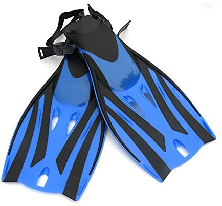 Trainingsflossen Tauchflossen Tauchflossen verstellbare Kinder Schwimmen rutschfeste Schuhe Tauchschnorcheln Surfen Sockenstiefel Schwimmflossen ( Color : Blue , Size : M (EUR Size 27-31) )