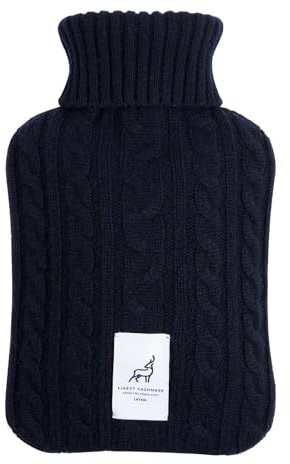 Öko 100% Kaschmir Wärmflasche gestrickt Bauchflasche Zopfmuster