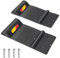 COSTWAY Lot de 2 Butée de Roue Antidérapant pour Garage, Tapis Aide au Stationnement avec Bande d'Avertissement, Guide des Pneus pour Plupart des Véhicules 53 x 25,5 x 5 cm, Noir