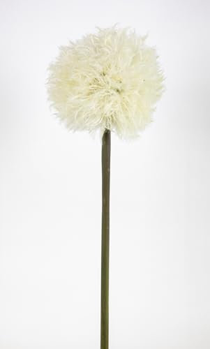Seidenblumen Roß Pusteblume 88cm CG Kunstblumen künstliche Dandelion Taraxacum Blumen (Weiß)