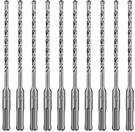 SALI SDS Plus Bohrer Set 5x160mm 10 tlg. Hammerbohrer Set Betonbohrer mit 4 Hartmetall Spitze & Präzises Schnelles Bohren in Beton Zubehör Bohrhammer Steinbohrer für Stahlbeton,Naturstein,Ziegelmauer