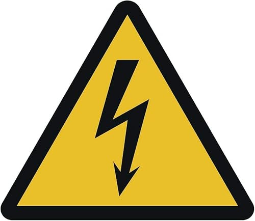 Warnung vor elektrischer Spannung Aufkleber Ø 20 cm gemäß ISO 7010, ASR A1.3 (wetterfest)