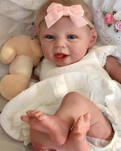 OHIJGN 22 pollici Bambole Reborn Femmina Che sembrano Vere Bambola Originali bambolotti realistica Toddler Baby Dolls Occhi Aperti come un Bambino vero