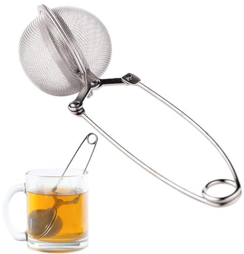 Infusor de bola de té - Colador de té Snap Ball, filtro infusor de té | Infusor de té, filtro de té, pinzas de té, infusor de malla de té, colador de bola a presión, colador de té de acero inoxidable