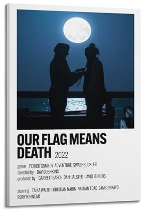 oksdjhrnn Our Flag Means Death Poster Decorative Canvas Poster Wall Art Decor Living Modern Family Bedroom Decoration Poster 12x18inch(30x45cm) Frame-style