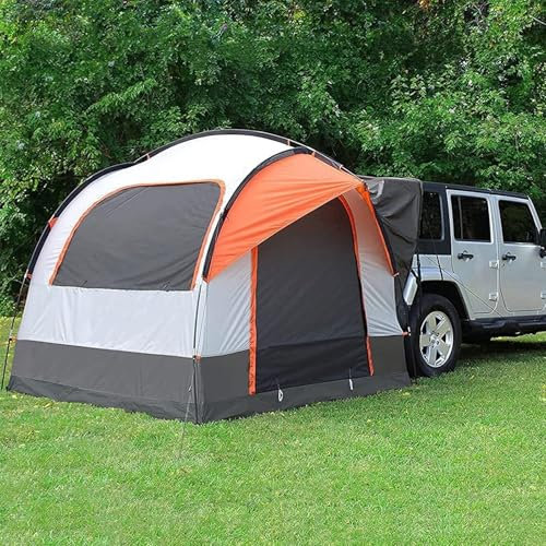 DOJOEUU Car Tailgate Tent, 5-8 Person Outdoor Camping Car Rear Tent, Waterproof Car Awning Tent with Storage Bag, SUV Van Universal Car Tents, Portable Car Rear Shelter for Outdoor Travel Camping