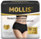 MOLLIS Bragas Menstruales Desechables para la Regla Mujer Postparto Ropa Interior Antifugas Flujo Abundante Negro Talla S/M 16 Unidades