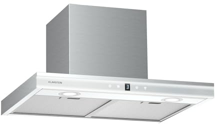 Klarstein Auriana Wall Mounted Cooker Hood - 60cm Kitchen Extractor, 690 m³/h Air Flow, A+ Energy Efficiency, WiFi & Touch Control, LED Lighting 6000K, Quiet 56 dB, Black