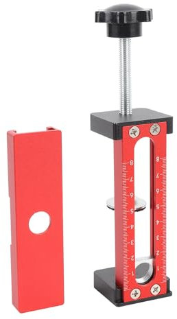 Cabinet Door Mounting Jig, Adjustable 2 in 1 Aluminum Alloy Cabinet Door Installation Positioner Accurate Quick Cabinet Door Positioning Tool Jig with Auger Bit for Cabinet Doors