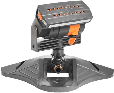 Orivin Sprinklers for Lawns, Oscillating Water Sprinkler for Garden, Large Base Grass Sprinkler with Quick Connect Fitting for Yard, Adjustable Width, 16 Nozzles