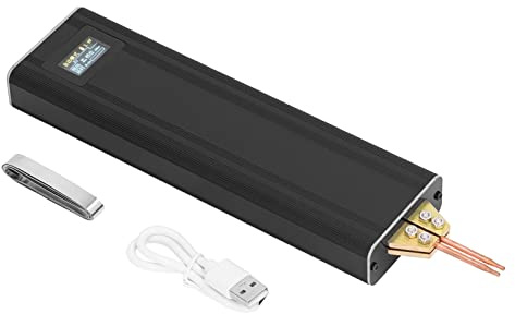 Saldatrice a punti palmare con 80 livelli di potenza regolabile LCD display a colori ABS alloggiamento in metallo per riparazione batterie e batterie al litio