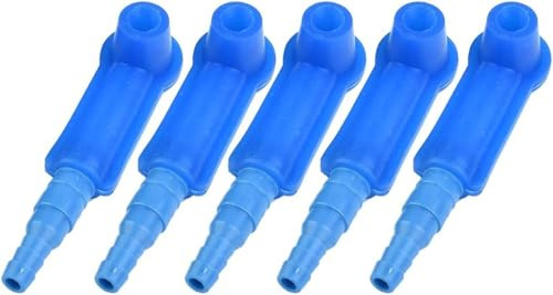 Generisch 5 Stück Entlüftungs-Nippel für Bremsenentlüfter, Entlüftungsadapter, Schlauch mit Entlüftungs-Adapter, Bremsflüssigkeitswechsler, Stecker Bremsflüssigkeit für PKW LKW Baufahrzeuge