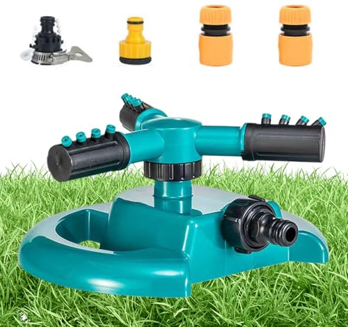 Sprinkler for Yard - Garden Sprinkler | Automatic Garden Water Sprinklers | Lawn Irrigation System 360 Degree Rotation for Flower Beds Vegetable Patches Nurseries Parks Kids Pets Playing