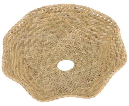 JECOMPRIS Abat Jour Tissé Paille Naturel pour Lustre Lampe Suspendue Protection des Yeux Décoration Chambre Salon Facile à Installer