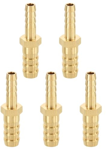 METALLIXITY 5pcs Brass Hose Barb to Adapter 15mm Barb x 10mm | for Automotive, Motorcycle, Marine, Truck, RV Fuel Systems