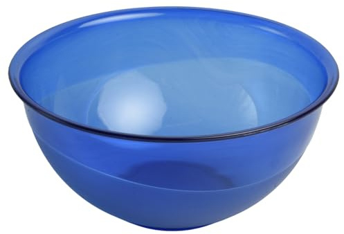 BPA-Free Plastic Bowls – Glossy Food-Safe Salad & Fruit Bowls, Medium, Lightweight & Stylish, Ideal for Kitchen, Dining, Parties, Picnics – Orange, Blue, Green, Purple (2, Blue)