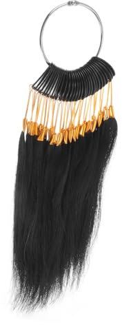 ERINGOGO Adjustable Real Hair Color Strands for Hairdressing Practice Soft Human Hair Bundles with Gold Buckles User-friendly Hairstylist Accessory for Salon Training and Color Technique