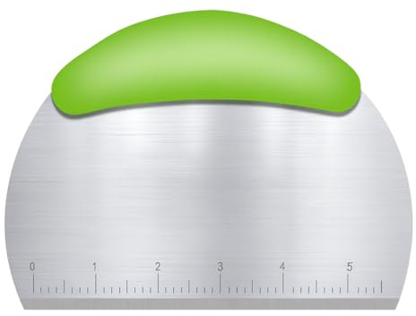 Taglia Pasta in Acciaio Inox Multiuso con Manico Antiscivolo | Spatola Raschietto da Cucina con Misurazioni Incise