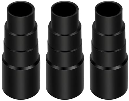 3 Pcs Universal Vacuum Hose Adapter, Dust Extraction Connectors for Power Tools, Sander Accessory Compatible with Orbital Sander, Jigsaw, Circular Saw, Includes 25mm 30mm 34mm 42mm Reducers