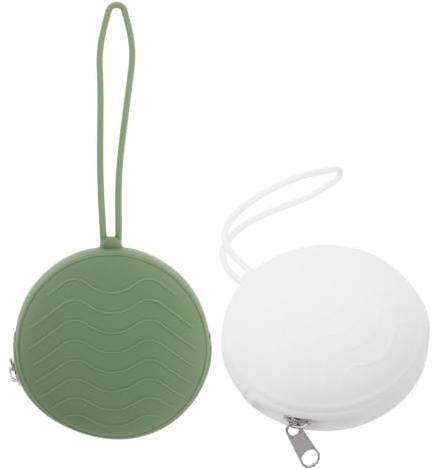 Étui à Tétine en Silicone Portable 2 Pièces, Fermeture Éclair | Petits Objets et Sucettes, Compact et Léger, Usage Quotidien et Voyage