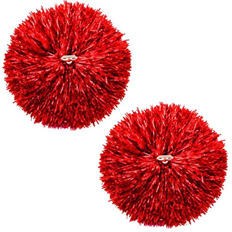 Fancy Pumpkin 1 Paar 11,81 Zoll Team Sport Cheerleading Poms-Red