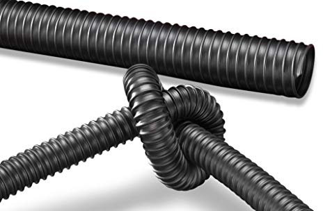 Norres Spiralschlauch, Förderschlauch wärmebeständig, schwarz mit Federstahldraht Ø 60mm, L:10m
