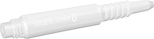 Target 8 Flights Dart Shaft Schäfte Regular Längen (Short - 19mm, Weiß)