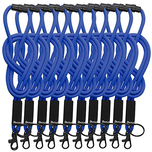 Tarifold Es 200541 – Cordón de Cuello para Tarjetas de Identificación, Llaves- Extra Suave, color Azul- 10 unidades
