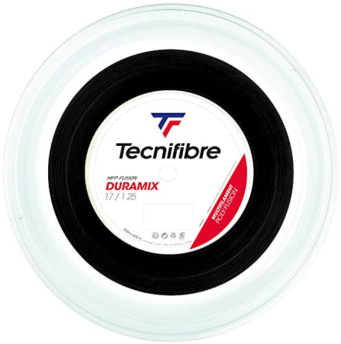 Tecnifibre Duramix Hd 200M Schwarz Tennis Saitenrolle Hybrid Schwarz 1,40
