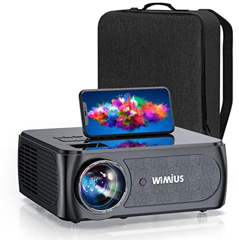 Videoproiettore 5G WiFi Bluetooth, 28000 Lumen Proiettore Full HD 1080P WiMiUS Proiettori 4K Supporto 4P/4D Correzione Trapezoidale Proiettore 350'' Home Cinema per PPT, iOS, Android,PS5