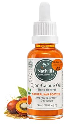 Nativilis Ojon Oil Caiaue Elaeis oleifera NATURAL HAIR SKIN BOOSTER Natives Öl revitalisiert geschädigte Follikel Hilft beim Volumenaufbau und vermeidet Kräuselungen Lässt sich gut mit Copaiba mischen