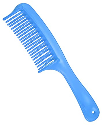 VOCOSTE Detangling Hair Comb, Double Row Tooth Hair Comb Hairdressing Styling Tool for Curly Hair, Blue, 7.87x1.77