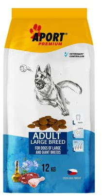 Aport Premium - Nourriture pour Chiens pour Races de Grande ou très Grande Taille, Formule idéale pour la santé des articulations avec du Porc et de la volaille, pour Adultes - 12 kg