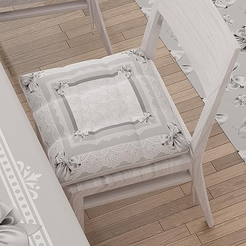 PETTI Artigiani Italiani Set mit 6 Stuhlkissen, 40 x 40 cm, Stuhlkissen, Stuhlkissen, Innen- und Außenbereich, mit Befestigungen, 100% Made in Italy