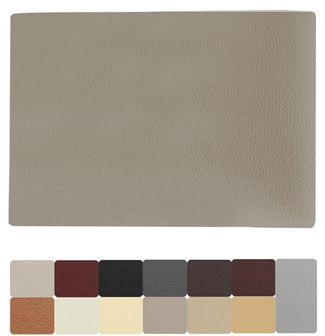 Leder Patch Selbstklebend, Reparatur Set für Kunstleder, Lederfolie Flicken für Möbel, Sofa, Autositze, Taschen (40x200cm, Dunkles Khaki)