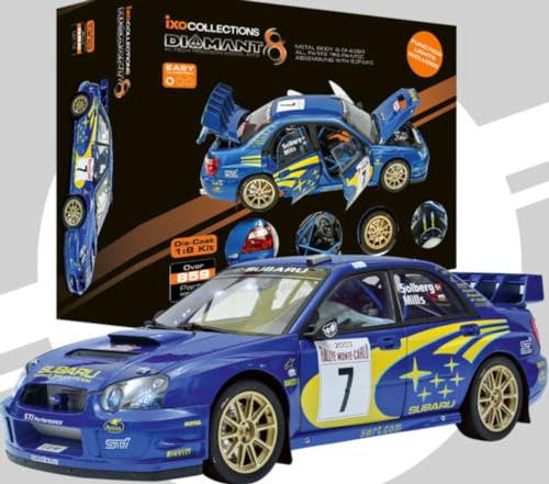 IXO Collections 1:8 IXO Subaru Impreza Rally MC 2003 - Modellbau, Standmodellbau, hochwertiger Bausatz, Modellbausatz, Lichtfunktion, Bausatz