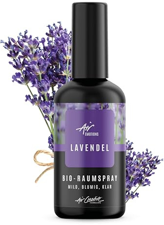 Air Creative® Raumduft Spray Lavendel - Natürliches Kissenspray & Raumspray mit ätherischem BIO-Lavendel – Beruhigender Duft für Wohnräume, Bettwäsche & Kleidung
