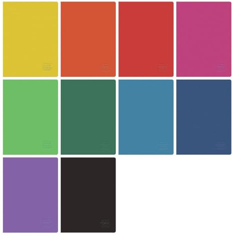 Herlitz® Schulheft B5 | 96 Karten kariert | Themennotizen für Studium | Notizbuch zum Schreiben für Schüler | zum Erlernen der Kalligraphie | Farbe wählbar | Rainbow Classic Collection