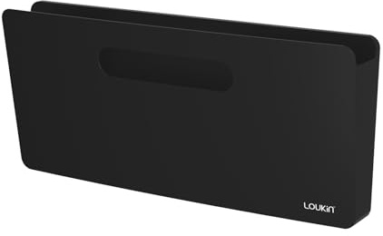 loukin Soporte Magnético para Archivos – Organizador Vertical de Pared para Pizarra Blanca, Nevera, Oficina, Documentos y Cartas (Negro)
