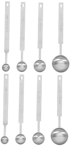 Alipis 8 Pièces Cuillère à Mesurer En Acier Inoxydable Sucre Cuillère à Expresso Poignée à Soupe à Thé à Expresso Glace Formule Protéine Café Ensemble De 5 Pièces