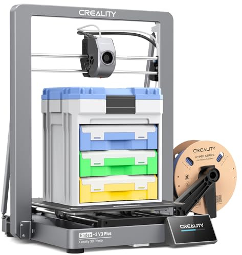 Creality Ender 3 V3 Plus Impresora 3D CoreXZ 600mm/s Alta Velocidad 300x300x330mm Nivelación Automática Extrusora de Accionamiento Directo Boquilla Trimetálica de Construcción Metálica Estable