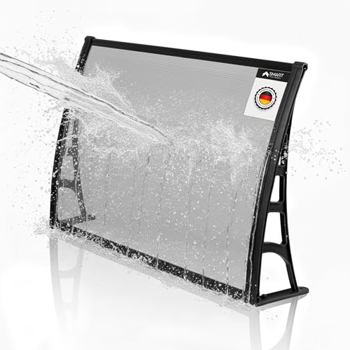 Vordach | Haustürvordach | Eingangsüberdachung 120 x 70 cm aus Polycarbonat, Stärke 4 mm, klar