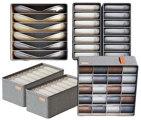 TwistedGrove Kleiderschrank|Schubladen Organizer,6 Set,waschbar,faltbar,Schrank-Organizer für Unterwäsche,Socken,gebunden,Hemd