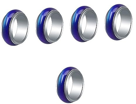 GALPADA 5 Stück Thermochrome Ringe Moderinge Modeschmuck Für Frauen Cocktailringe Stimmungsringe Für Kinderschmuck Kinderstimmungsring Stimmungsringe Für Kinder Für