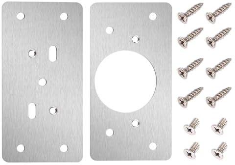 Hinge Repair Replacement | Stainless Steel Repair Plate Fixing Plates - Heavy Duty Replacement Kit Rust Resistant Brackets Kit for Cupboard & Hinges