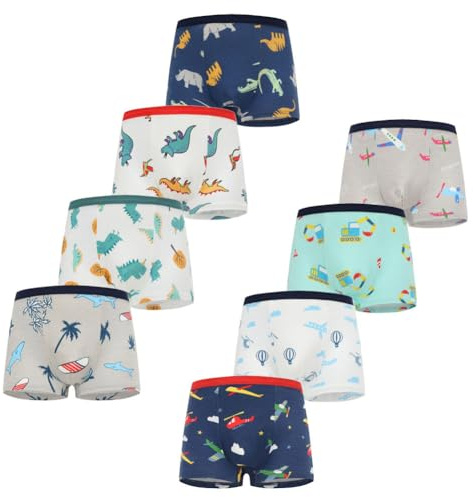 FedMois Boxer Bambino Intimo Mutande Mutandine Cotone 3-11 Anni Confezione da 8