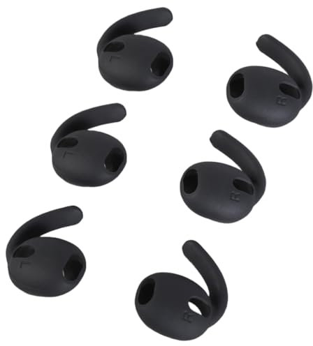 3 almohadillas de silicona para auriculares, forma ergonómica, ganchos para orejas para brotes, mejora la comodidad y la estabilidad
