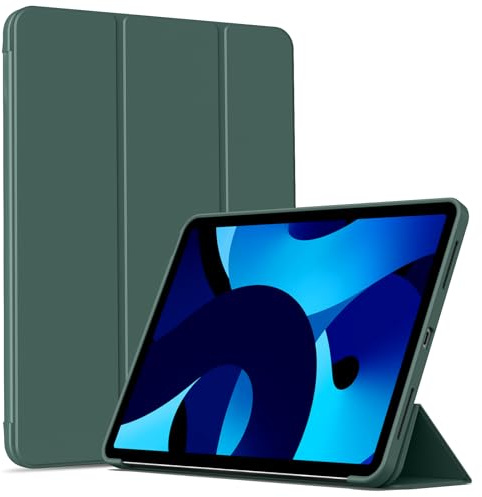 IAMKHO Hülle für iPad Air 11 Zoll M4/M3/M2, iPad Air 5/4 10,9-Zoll, D-grün | Weicher TPU Stoßfeste Schutzhülle, Auto Schlafen/Wachen